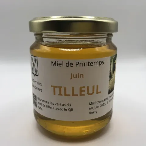 Miel de Tilleul - pot de 250gr - 2025 - avec étiquette